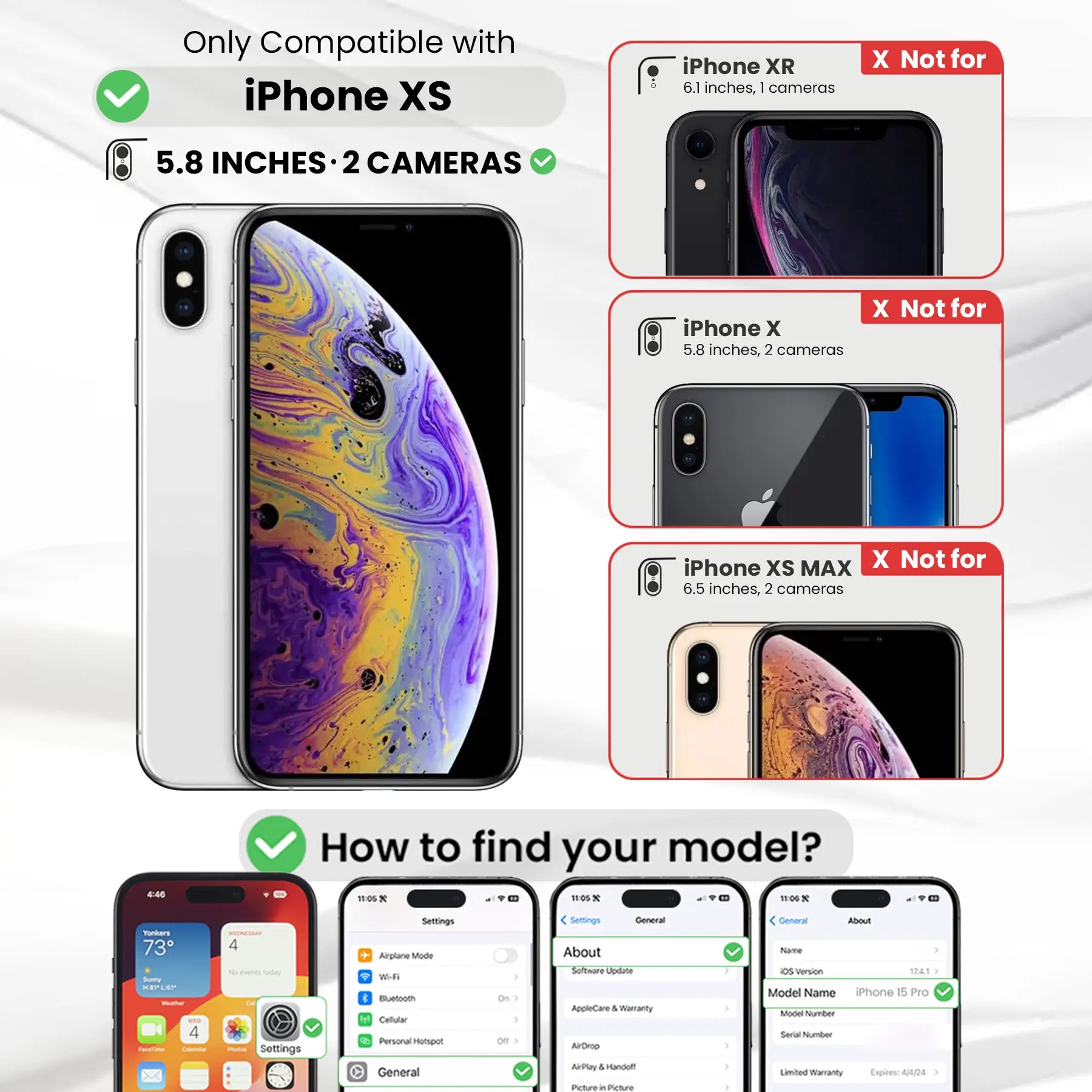 Entronix Anti-Spy Privacy Screen Protector Compatible with iPhone XS - 2-Piece Combo