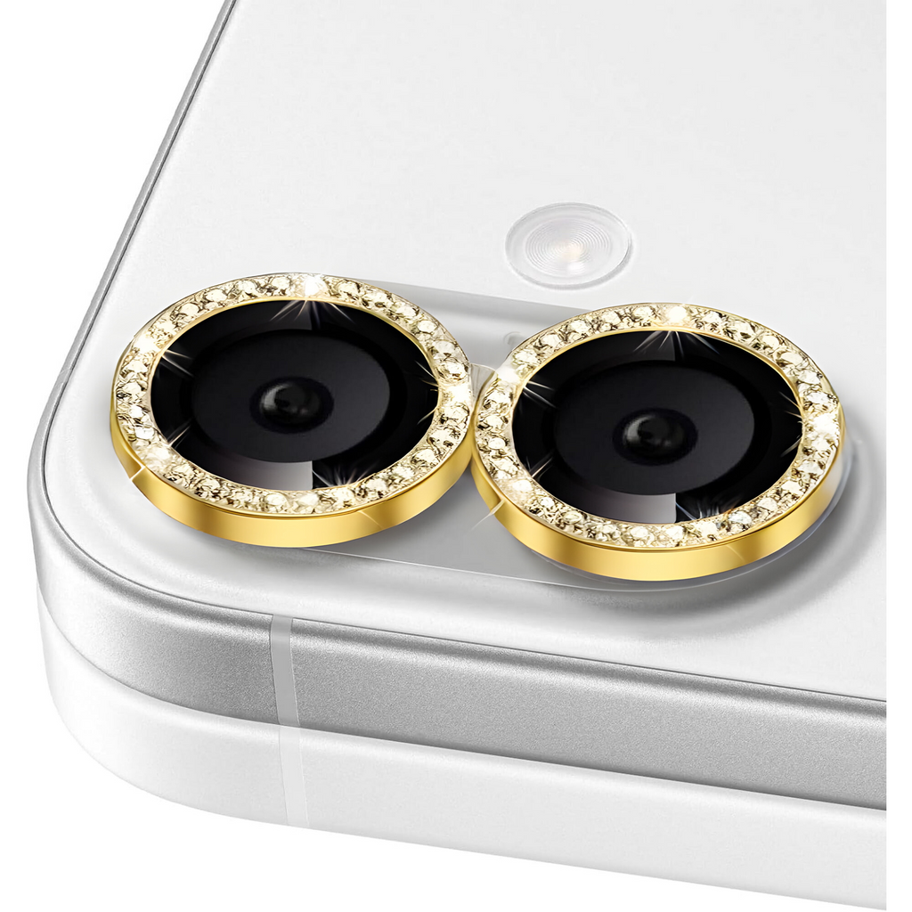 Entronix Camera Lens Protector Compatible with iPhone 16/16 Plus - Luxury Diamond Metal Cover