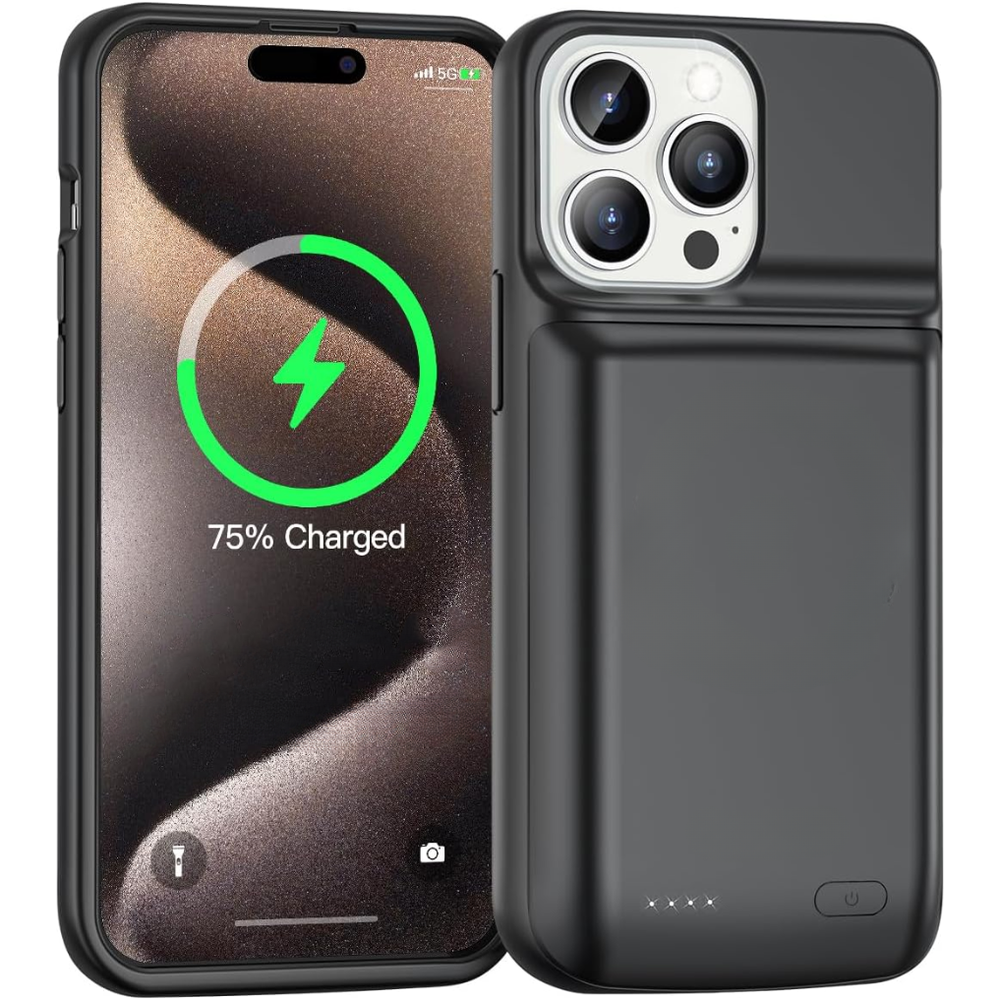 Entronix Case Compatible with iPhone 16 Pro Max - [7000mAh] Charging Powerbank Cover