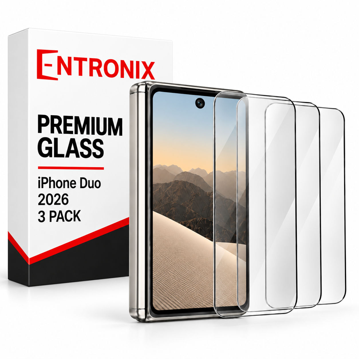 3PK Premium Glass - iP Duo Front
