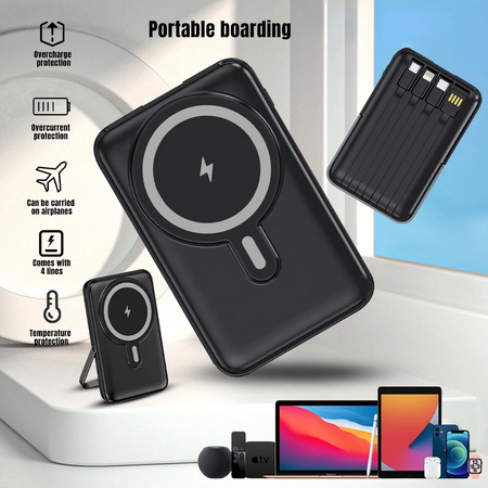 Entronix [Magnetic] Wireless Power Bank - 10000 mAh USB-C/iPhone/Android ENTRONIX
