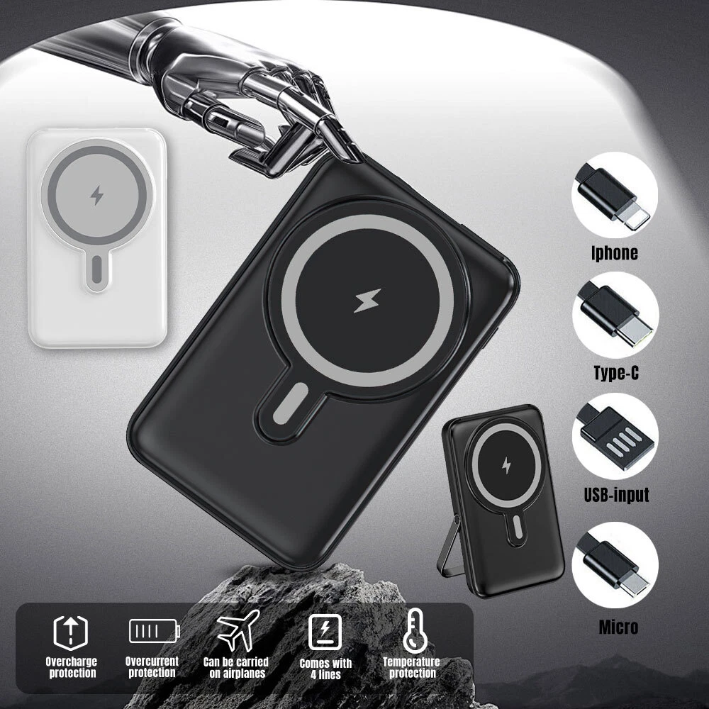Entronix [Magnetic] Wireless Power Bank - 10000 mAh USB-C/iPhone/Android ENTRONIX