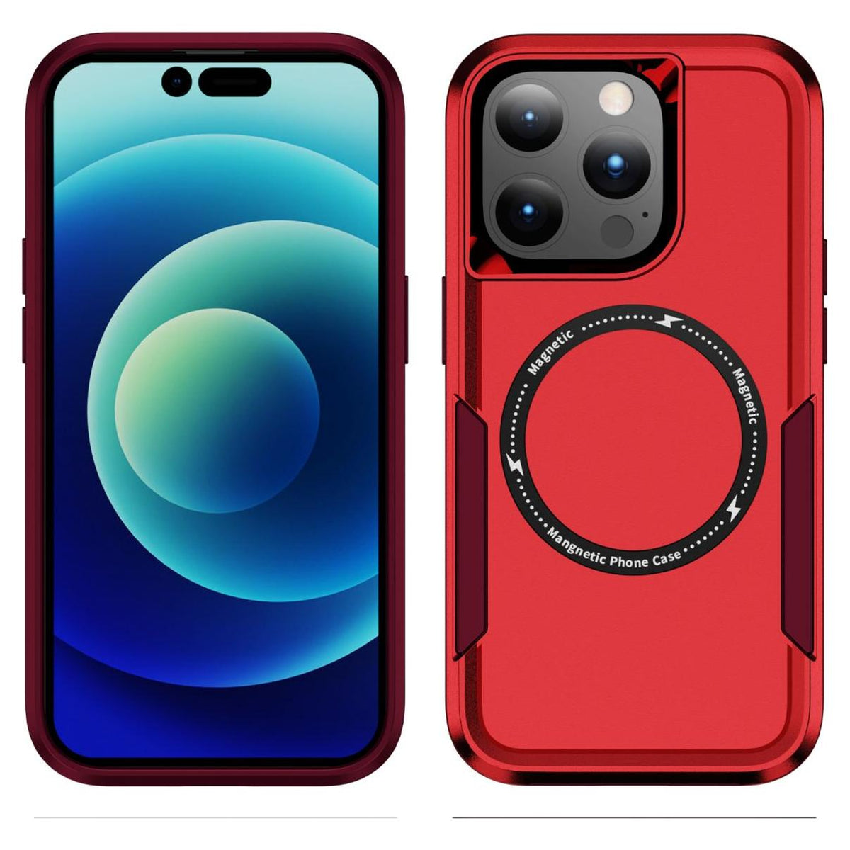 Entronix Heavy Duty Magnetic Case For Apple iPhone 16 Pro, Protection Dropproof Dustproof Anti-Scratch Magnetic Case Cover - Entro Retail