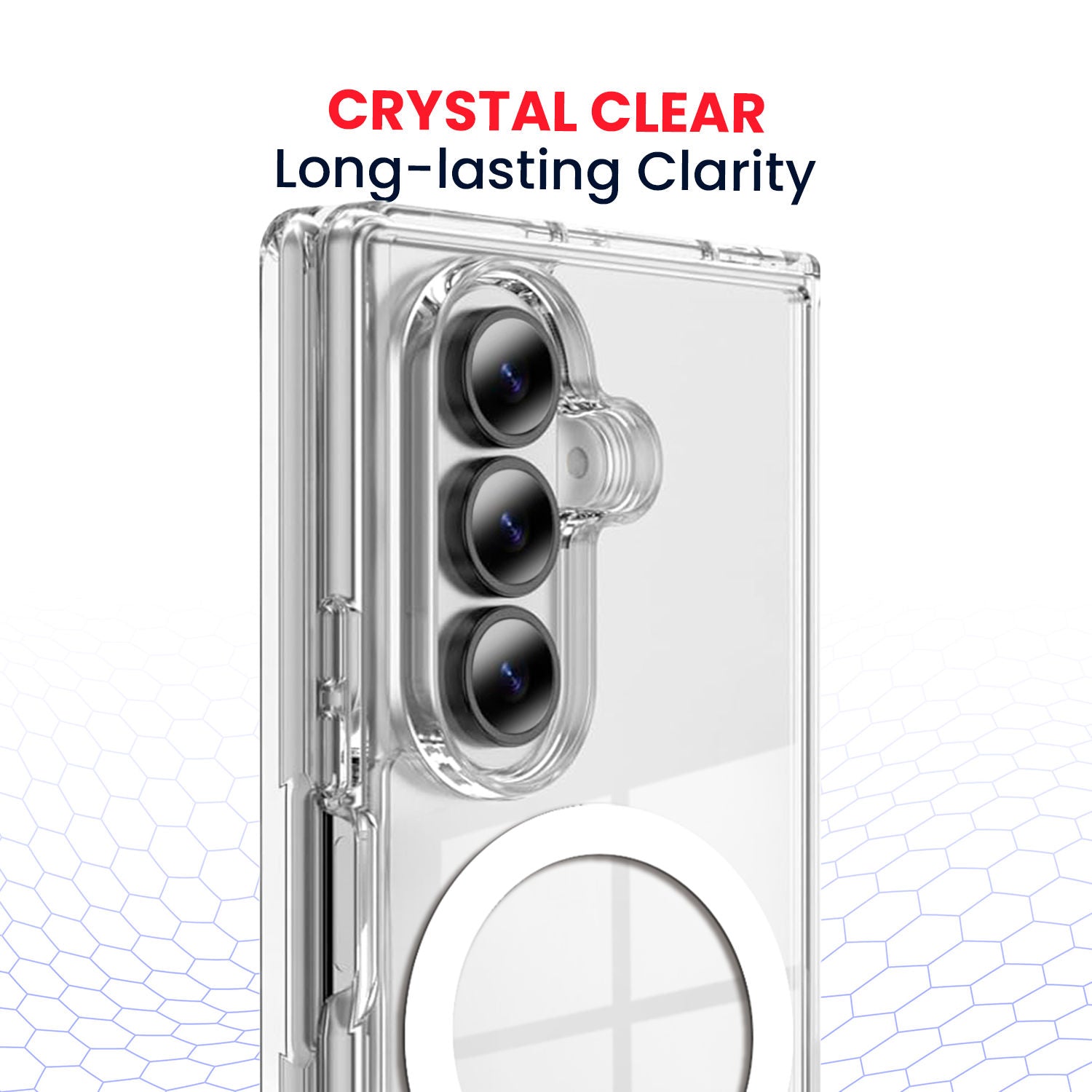 Entronix [Magnetic] Case Compatible with Galaxy Z Fold 8 - [Hard Back] Clear Cover