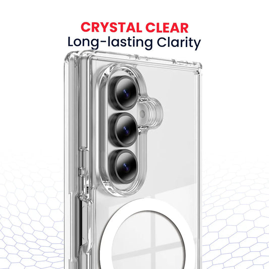 Entronix [Magnetic] Case Compatible with Galaxy Z Fold 8 - [Hard Back] Clear Cover ENTRONIX