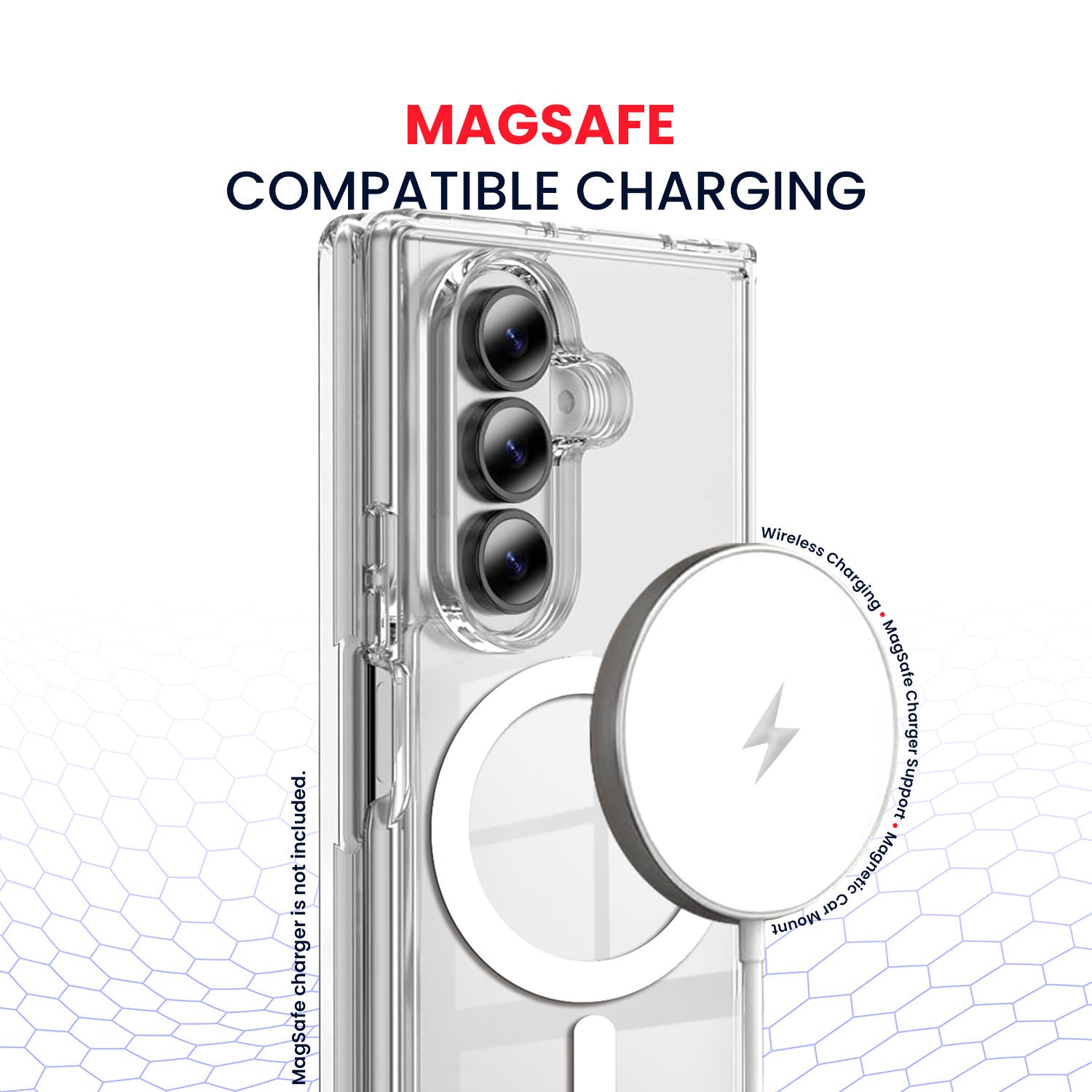 Entronix [Magnetic] Case Compatible with Galaxy Z Fold 8 - [Hard Back] Clear Cover