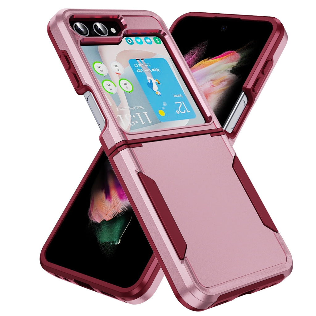 Entronix Case Designed for Samsung Galaxy Z FlipZ Flip 3 Heavy Duty Case, Dual Layer Protection Shockproof Dropproof Dustproof Anti-Scratch Case - Entro Retail