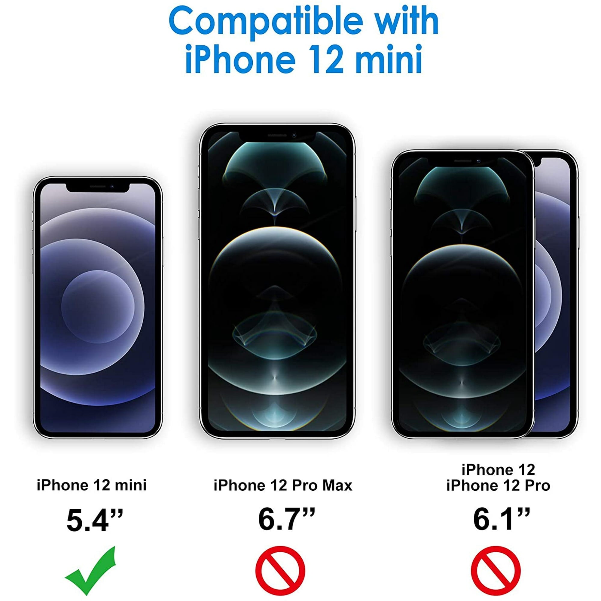 Entronix Anti-Spy Privacy Screen Protector Compatible with iPhone 12 Mini - 2-Piece Combo