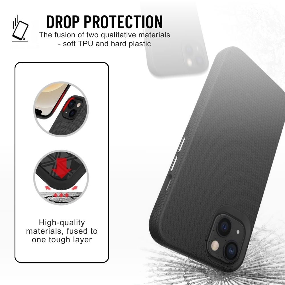 Entronix Case Compatible with iPhone 16E - Anti-Slip Rugged Shockproof Cover