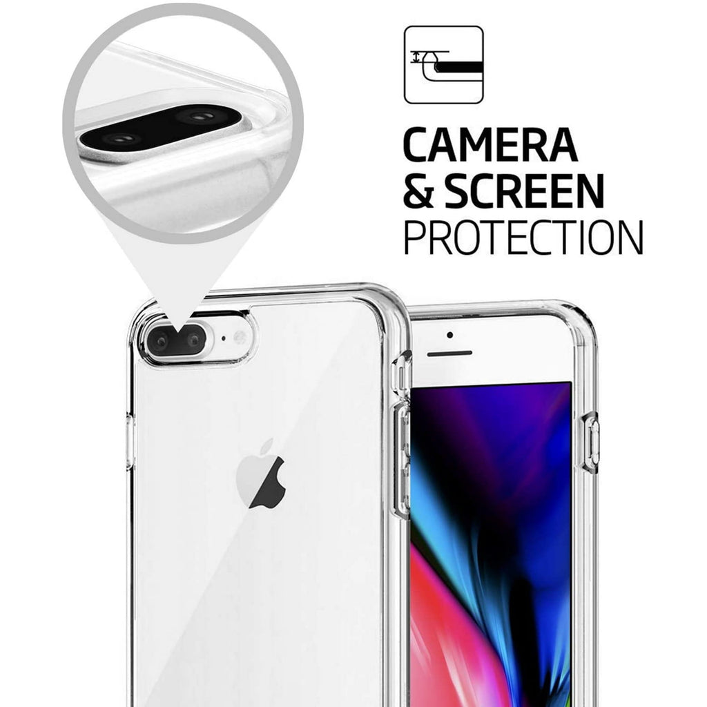 Entronix Case Compatible with iPhone 7 Plus/8 Plus/6 Plus/6s Plus - [Hard Back] Slim Clear
