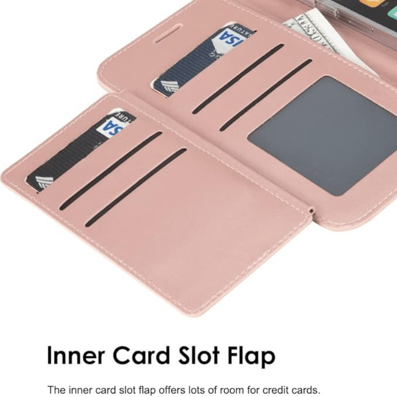 Entronix Case Compatible with Galaxy S25 Ultra - Foldable Leather Wallet, Card Holder & Lanyard - Entronix