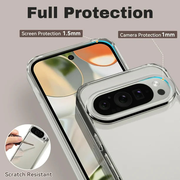 Entronix Case Compatible with Pixel 10/10 Pro - [Hard Back] Clear Cover