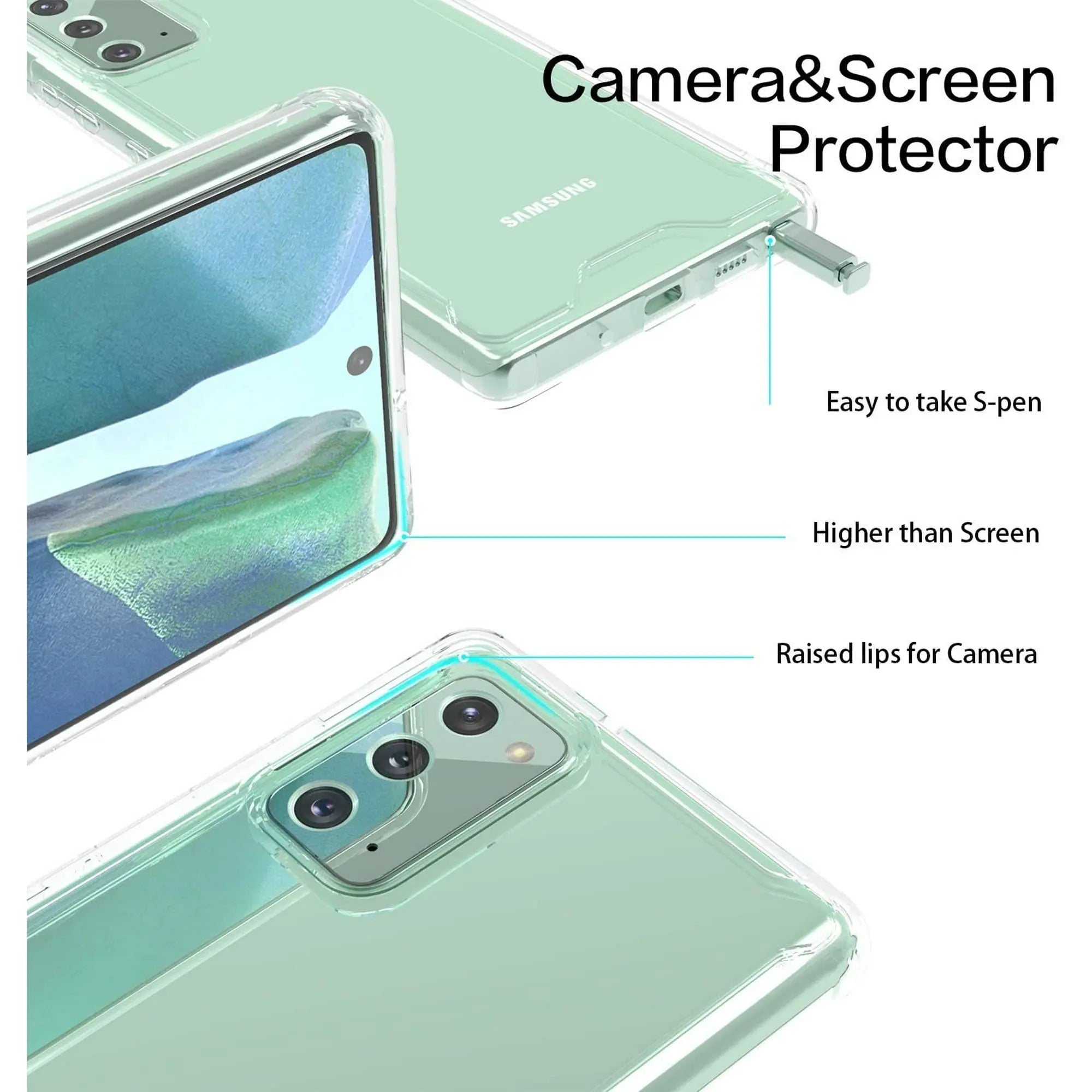 Entronix Samsung Galaxy Note 20 Crystal Clear Case - Slim - Entronix
