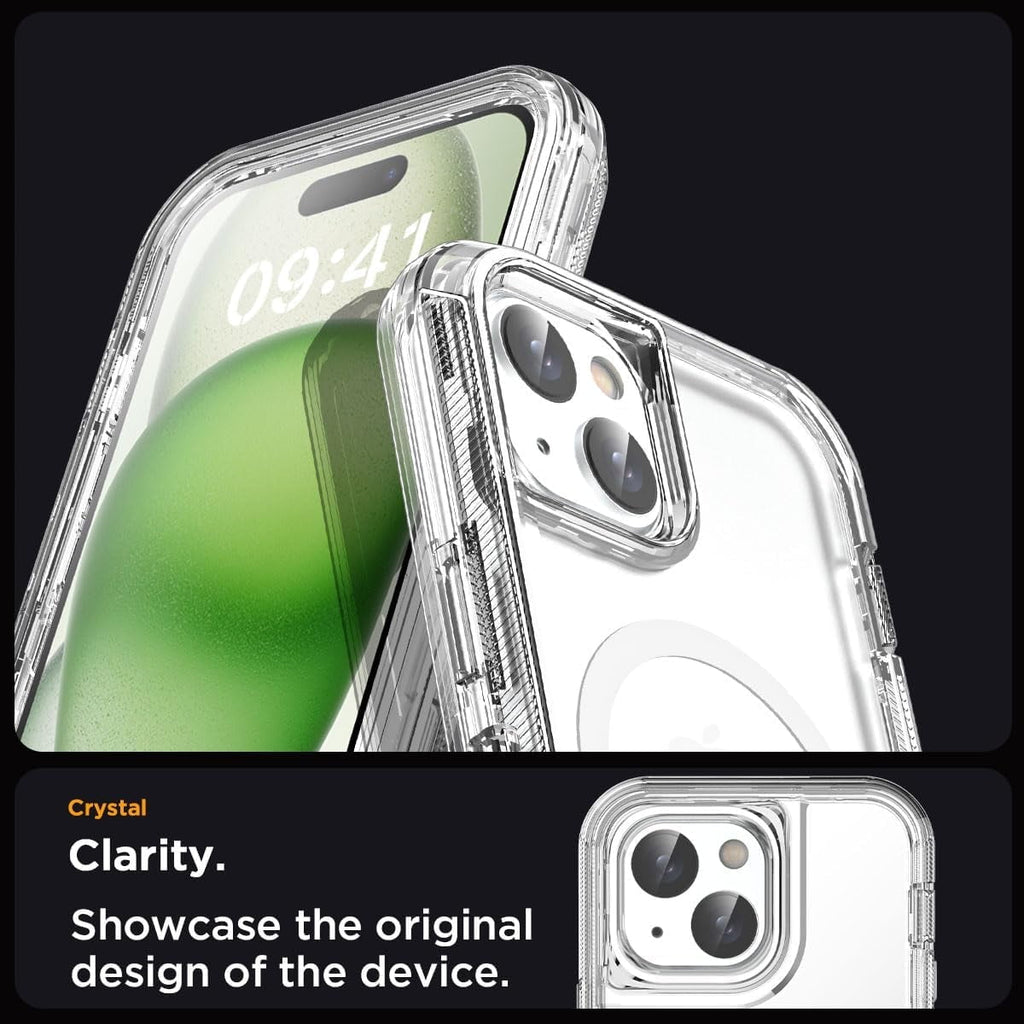 Entronix [Magnetic] Case Compatible with iPhone 16E - [Clear] Triple-Layer Heavy Duty Protection