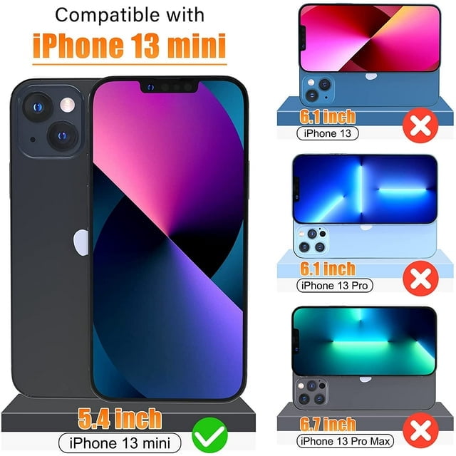 Entronix Anti-Spy Privacy Screen Protector Compatible with iPhone 13 Mini - 3-Piece Combo