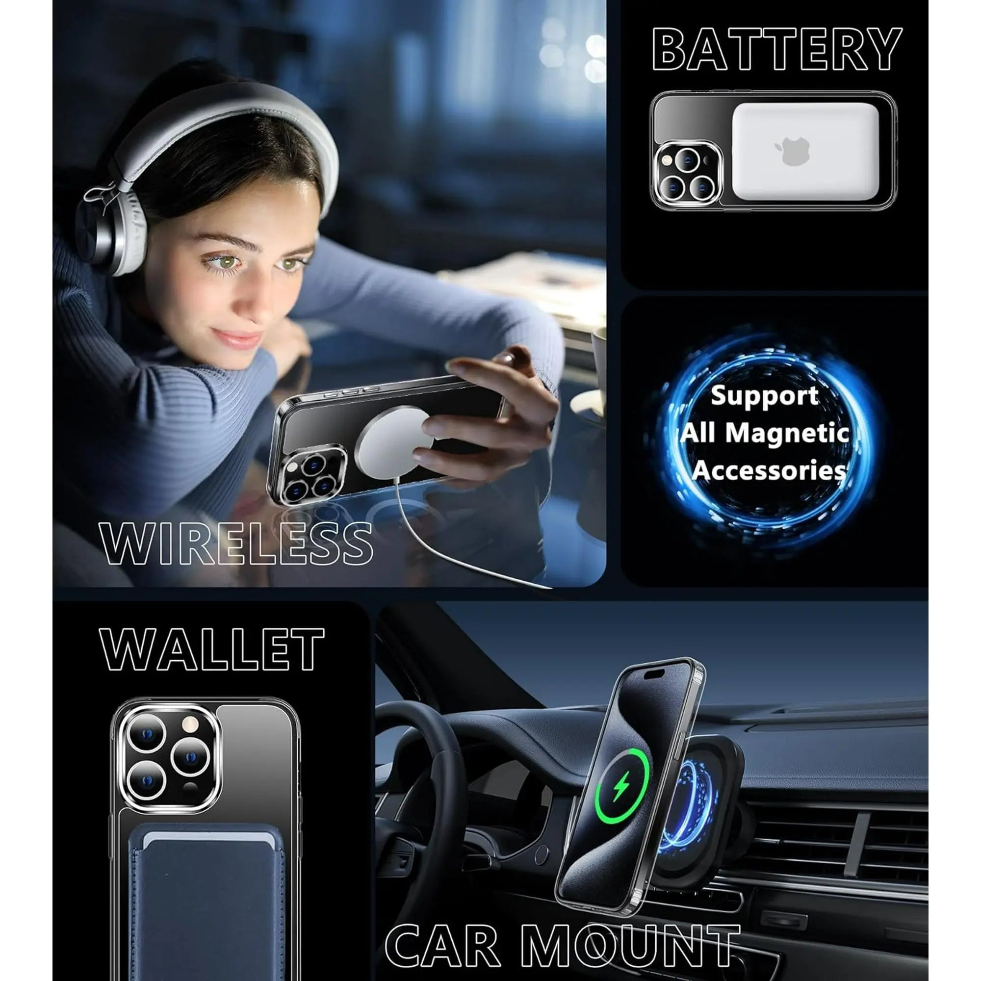 Entronix Apple iPhone 16 Pro [Magnetic-Compatible] Case - Clear Matte, - Entro Retail