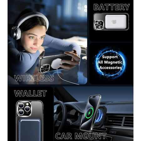 Entronix Apple iPhone 16 Pro [Magnetic-Compatible] Case - Clear Matte, - Entro Retail