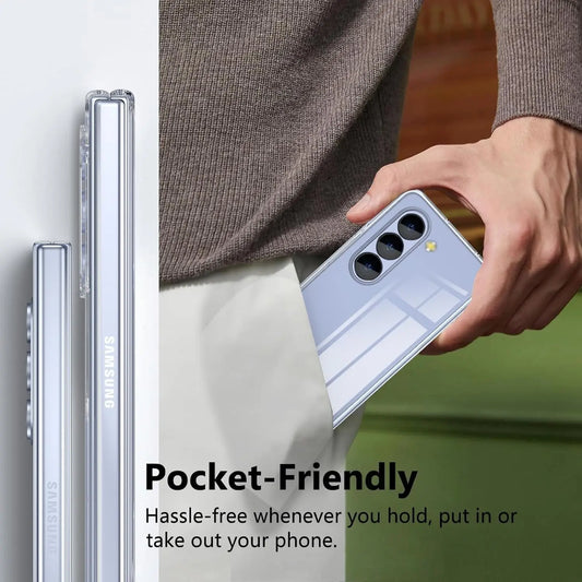 Entronix Case Compatible with Galaxy Z Fold 7 - [Hard Back] Clear Cover - Entronix