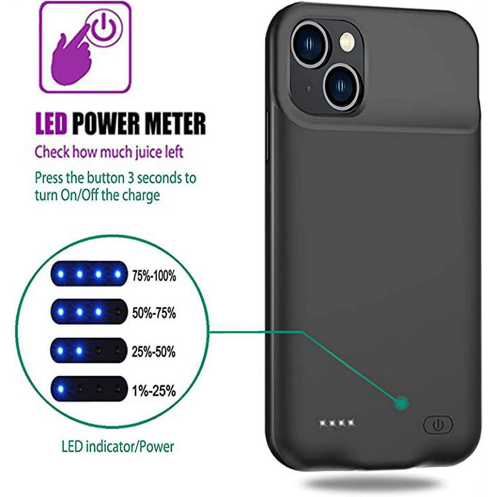 Entronix Case Compatible with iPhone 14 Plus - [7000mAh] Charging Powerbank Cover