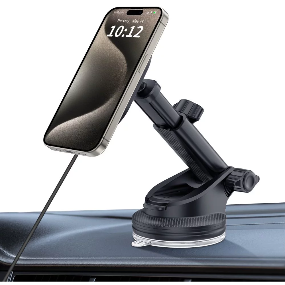 Entronix [Magnetic] Car Mount – Wireless Charging Holder, AC Vent or Suction Cup Style - Entronix