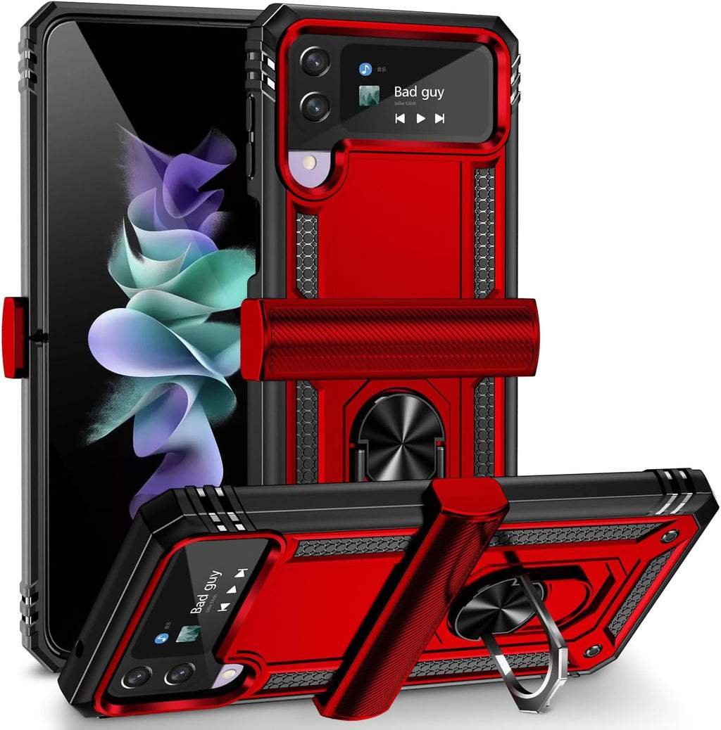 Entronix Samsung Galaxy Z Flip 3 Case - Guard Ring Holder, Dual Layer Protection - Entro Retail