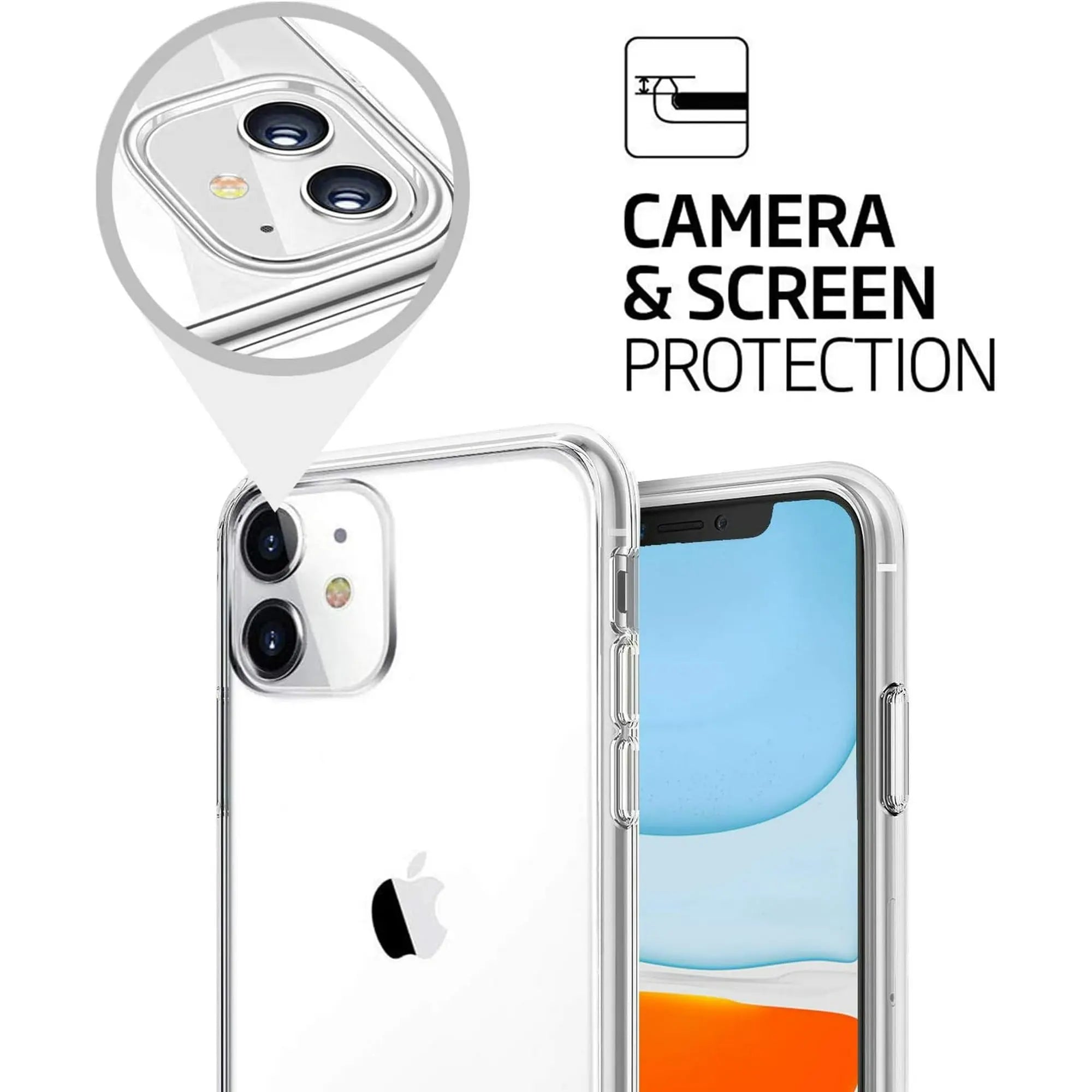 Entronix Case Compatible with iPhone 11 - [Hard Back] Slim Clear - Entronix