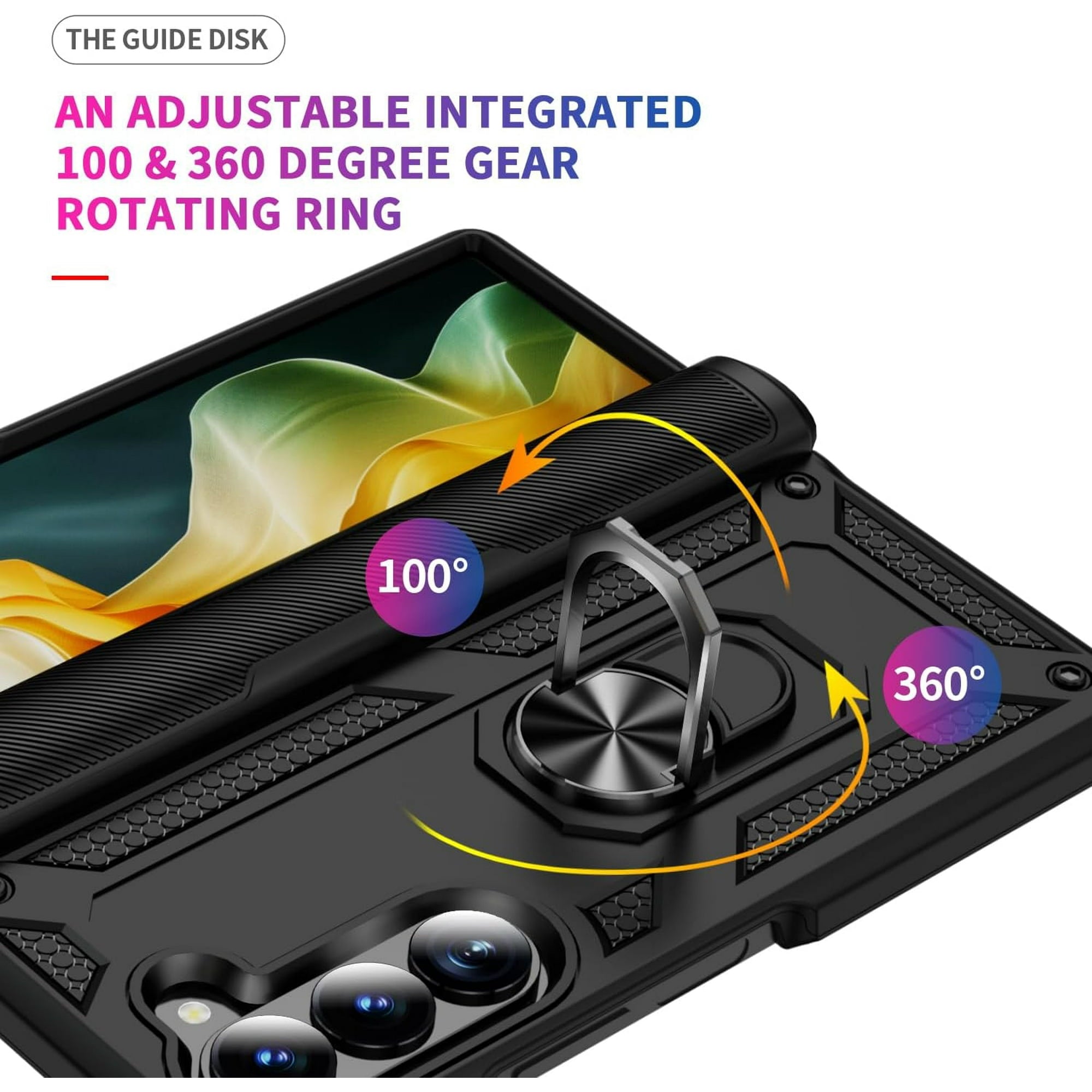 Entronix Samsung Galaxy Z Fold 6 Case - Guard Ring Holder, Dual Layer Protection - Entronix