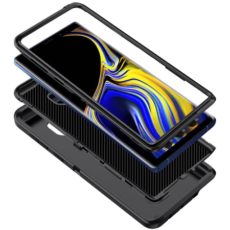 Entronix Bundle Compatible with Galaxy Note 9 - Heavy Duty Case & 2 Clear Screen Protectors - Entronix
