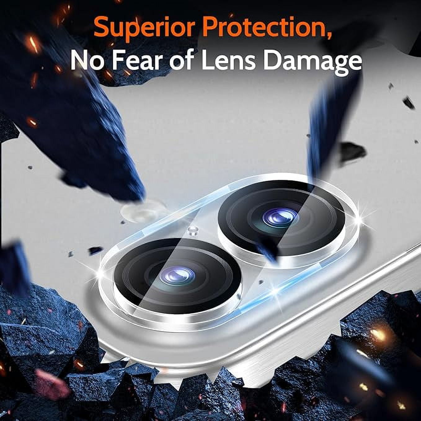 Entronix Clear Camera Lens Protector Compatible with iPhone 16 - 2-Piece Combo