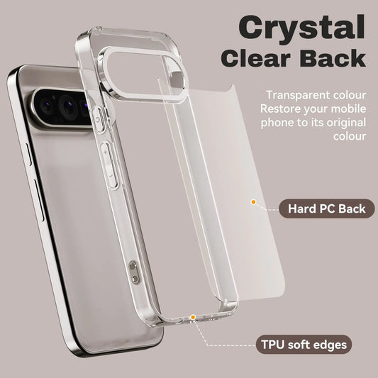 Entronix Bundle Compatible with Pixel 9 Pro XL - Clear Case & 2 Clear Screen Protectors - Entronix