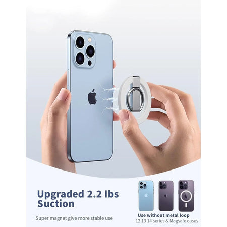 Entronix Magnetic Phone Grip – 360° Rotating Ring Holder Kickstand, Magnetic Grip Accessory Compatible with Magnetic Cases - Entronix