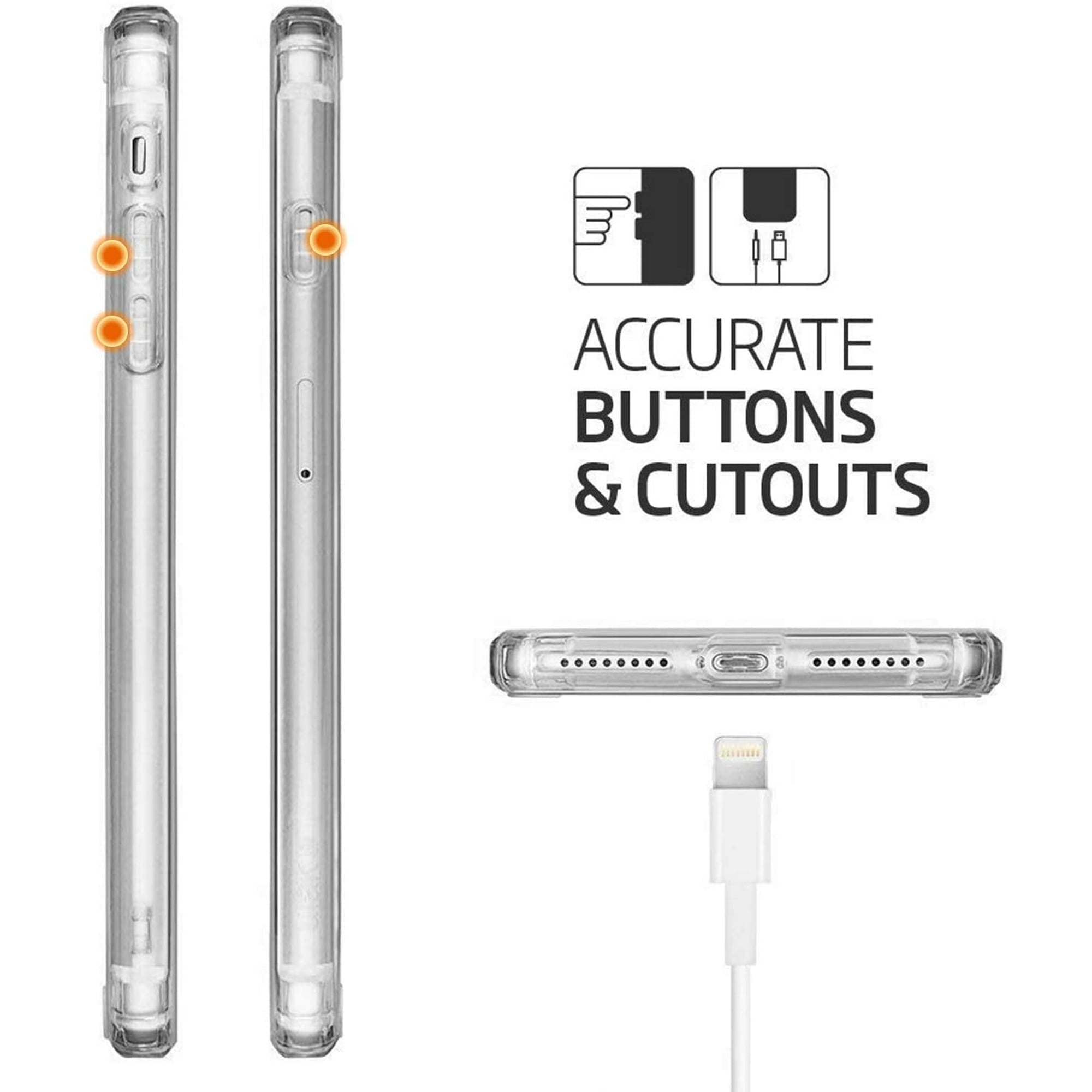 Entronix Case Compatible with iPhone 7 Plus/8 Plus/6 Plus/6s Plus - [Hard Back] Slim Clear