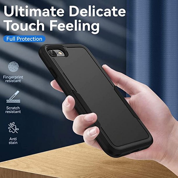 Entronix Heavy Duty Case Designed for Apple iPhone SE,8,7 with 1Pc Tempered Glass Screen Protector, Shockproof Dropproof Anti-Scratch Cover - Entro Retail