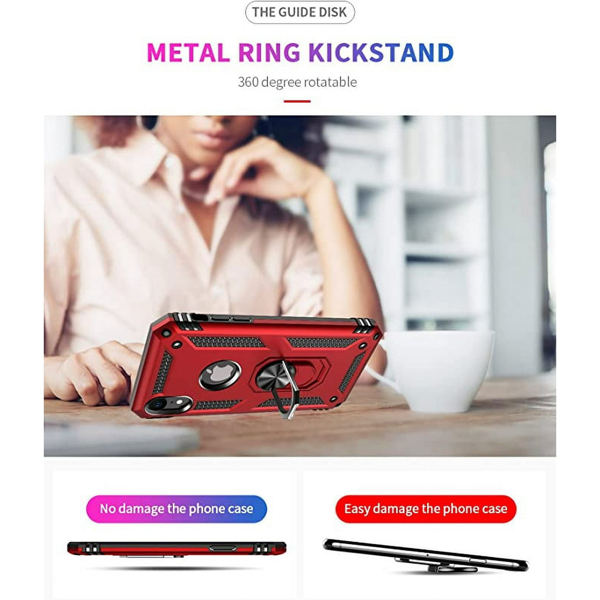 Entronix Case Compatible with iPhone XR - Dual-Layer Guard Gripstand