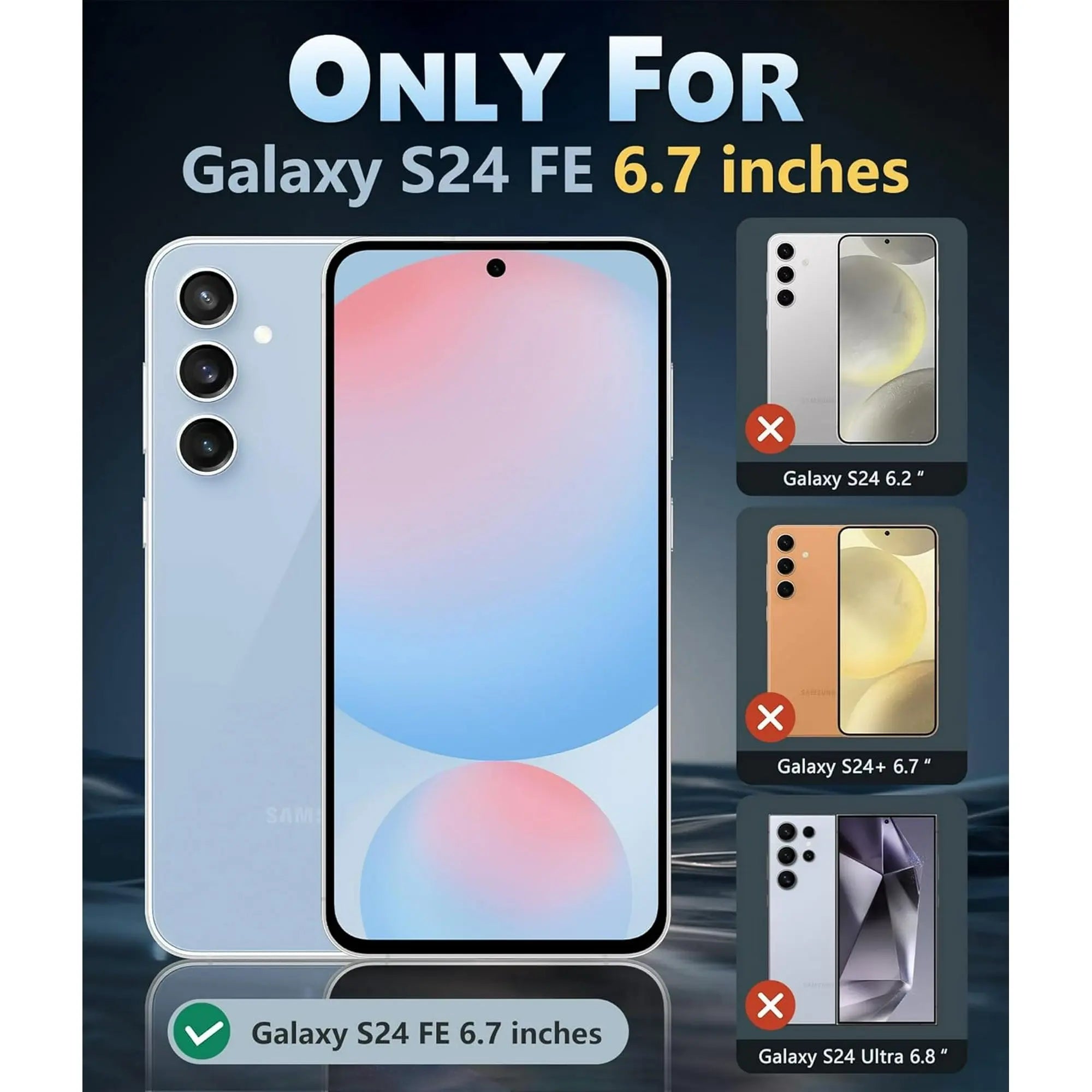 Entronix Case Compatible with Galaxy S24 FE - Triple-Layer Heavy Duty Protection - Entronix
