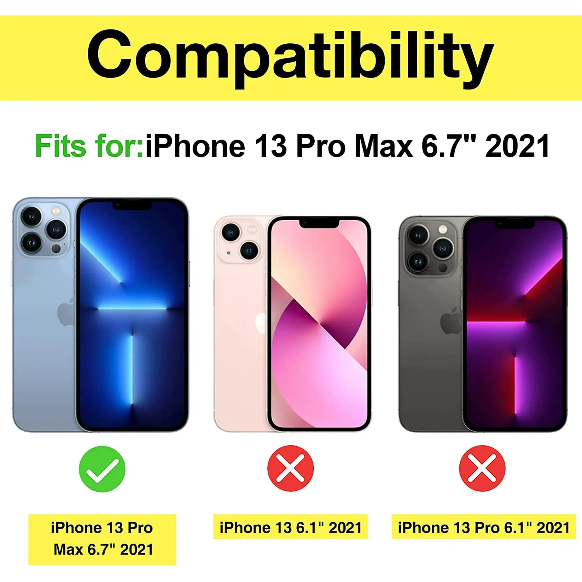 Entronix Anti-Spy Privacy Screen Protector Compatible with iPhone 13 Pro Max - 3-Piece Combo - Entronix
