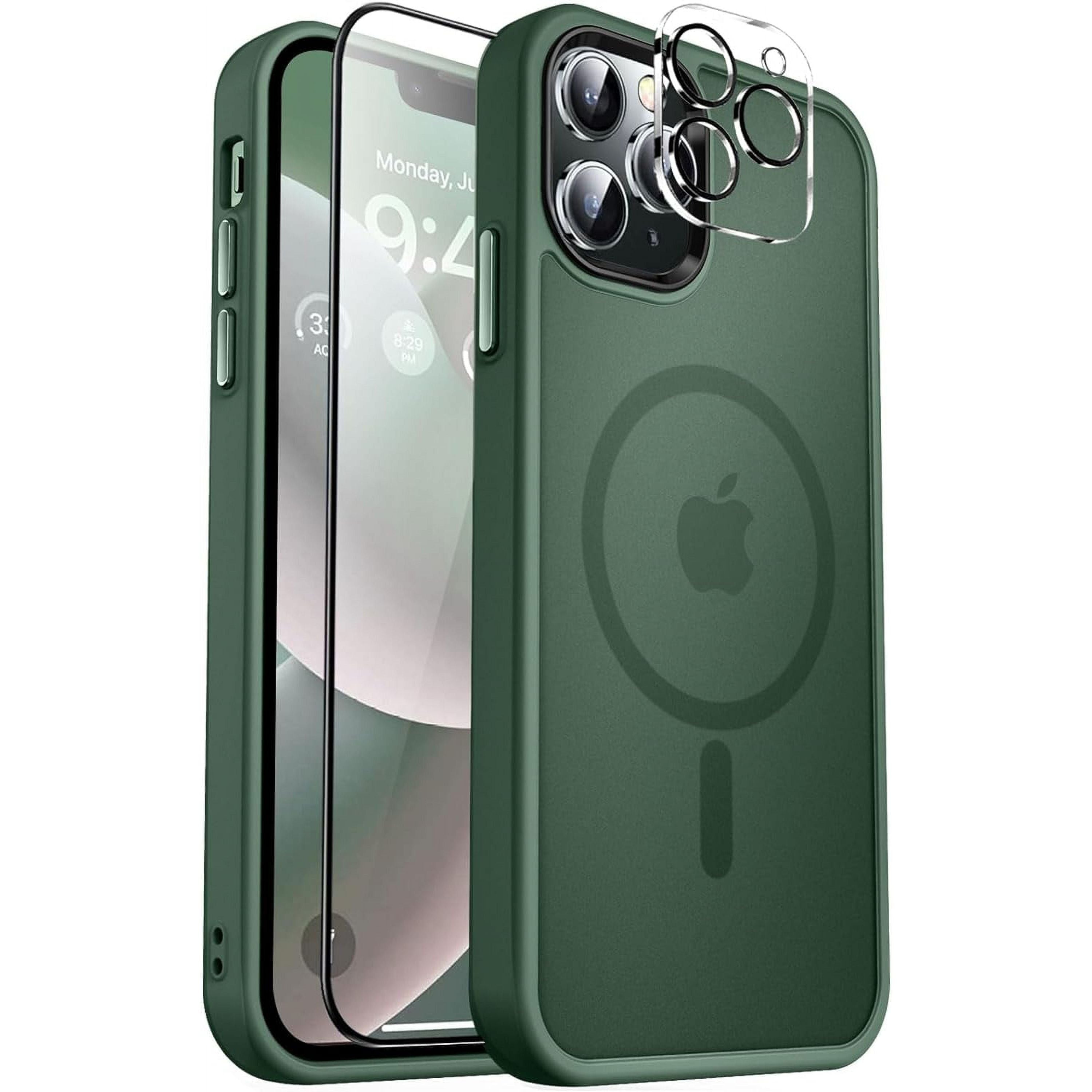 Entronix Apple iPhone 13 Pro Max 3-in-1 Bundle - [Magnetic] Translucent Matte Case, 1 Clear Screen Protector & 1 Camera Lens Protector, - Entro Retail
