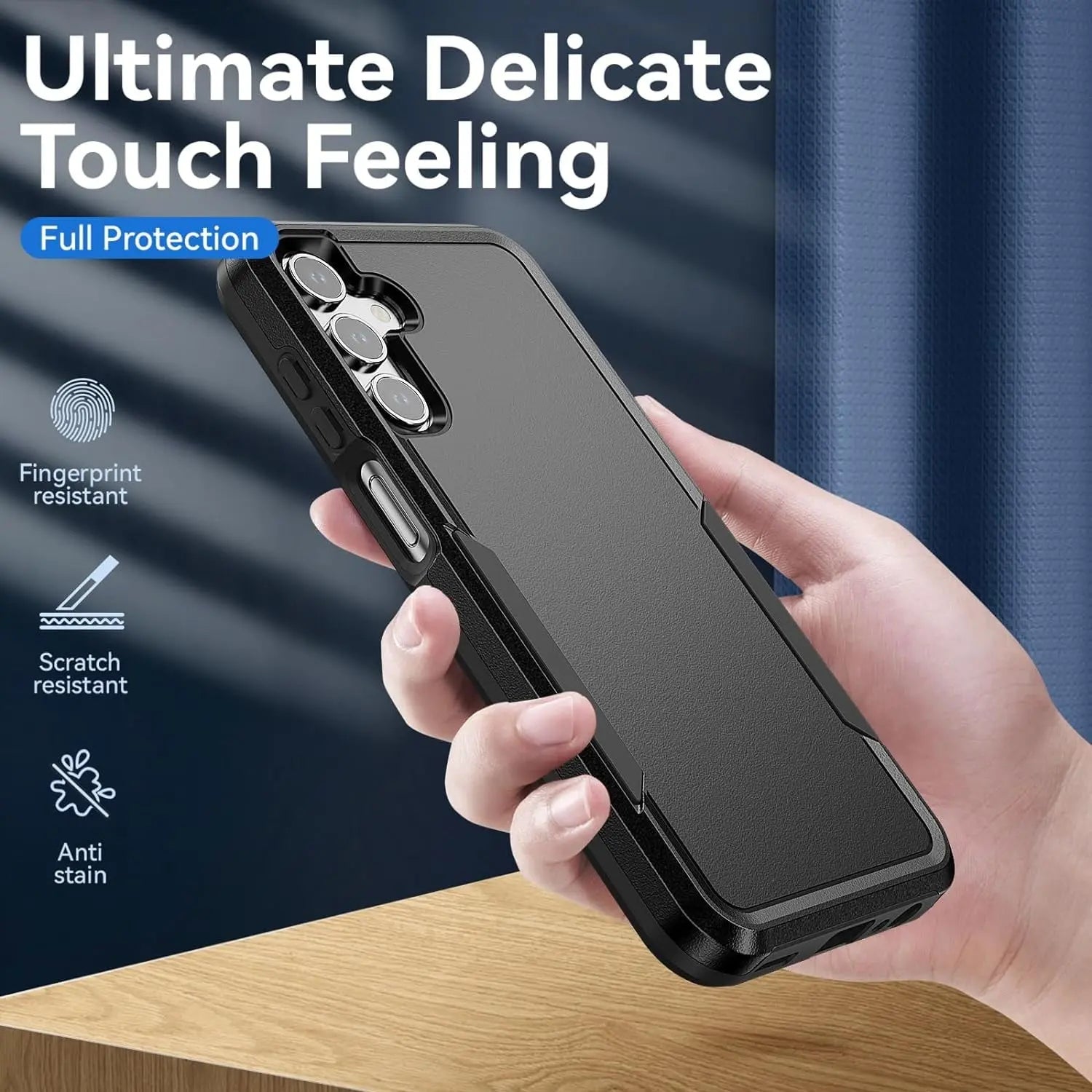 Entronix Bundle Compatible with Galaxy A16 - Soft-Touch Dual-Layer Case & 2 Clear Screen Protectors - Entronix