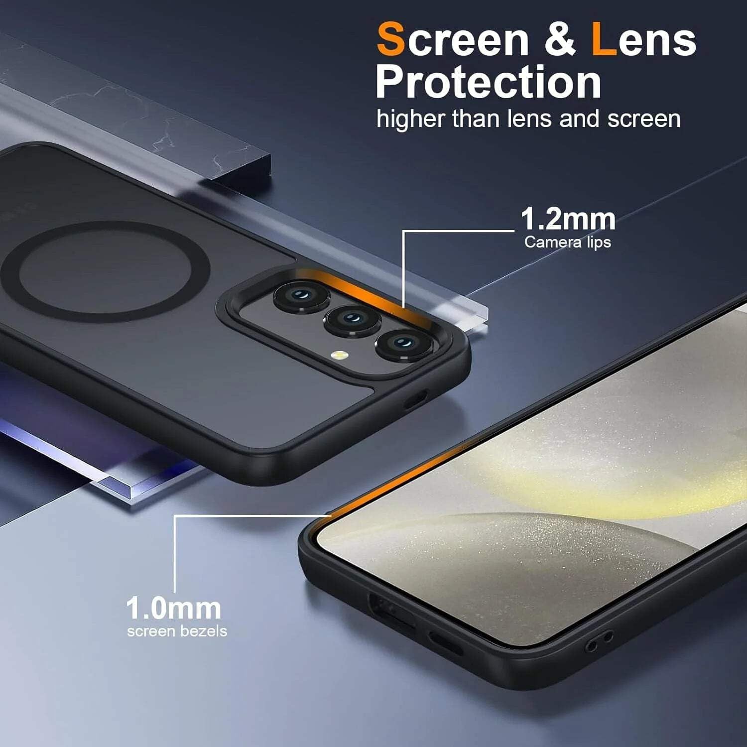 Entronix [Magnetic] Case Compatible with Galaxy S24 Ultra - Translucent Frosted Matte - Entronix