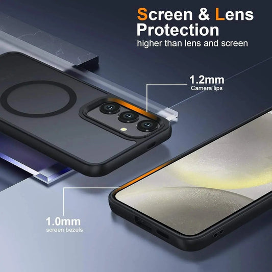 Entronix [Magnetic] Case Compatible with Galaxy S24 Plus - Translucent Frosted Matte - Entronix