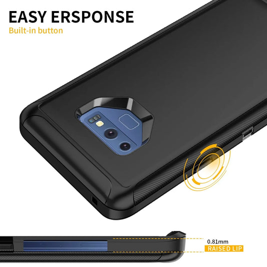 Entronix Bundle Compatible with Galaxy Note 9 - Heavy Duty Case & 2 Clear Screen Protectors - Entronix