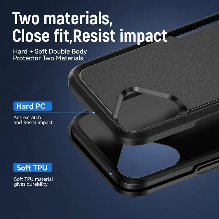 Entronix Bundle Compatible with iPhone 17 - Soft-Touch Dual-Layer Case & 1 Clear Screen Protector - Entronix