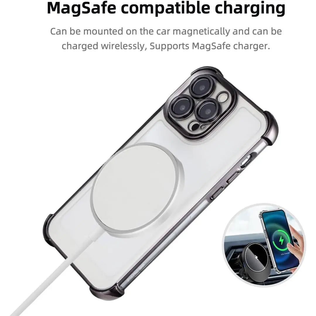 Entronix [Magnetic] Case Compatible with iPhone 16 Plus - [Clear Back] Luxury Glossy Gripstand - Entronix