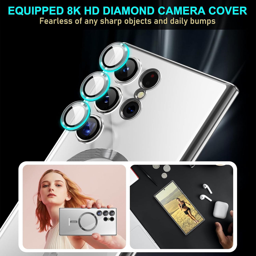 Entronix Samsung Galaxy S25 Ultra [Magnetic-Compatible] Case - Clear & Shiny, - Entronix