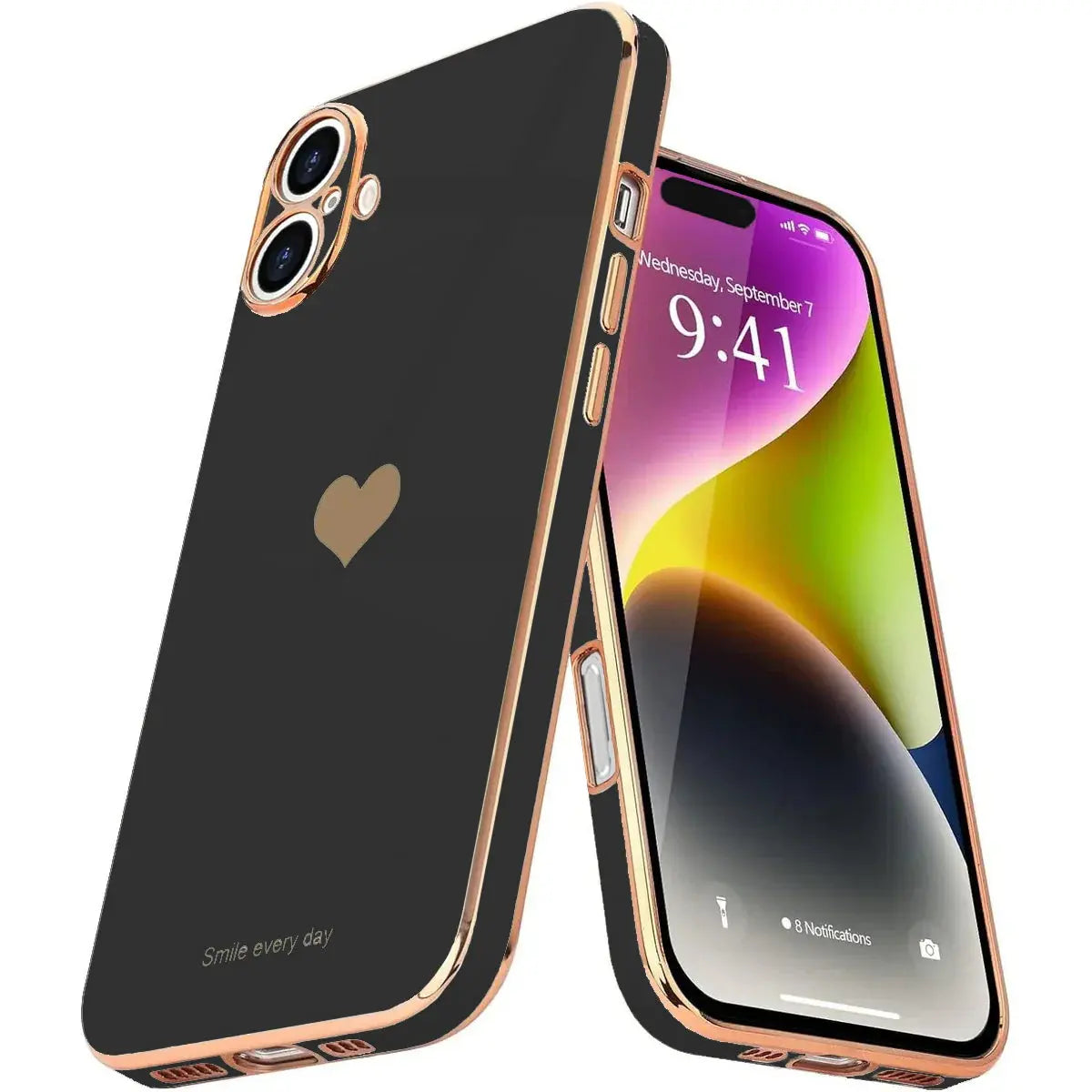Entronix Apple iPhone 16 Plus Heart Case - [Smile Everyday] Luxury Heart - Entro Retail
