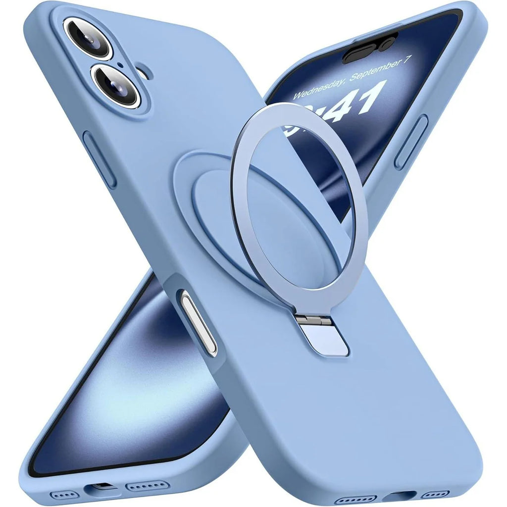 Entronix Silicone Case Designed for Apple iPhone 16 Plus with Stand, Protection Shockproof Dropproof Dustproof Slim Design Phone Cover - Entro Retail