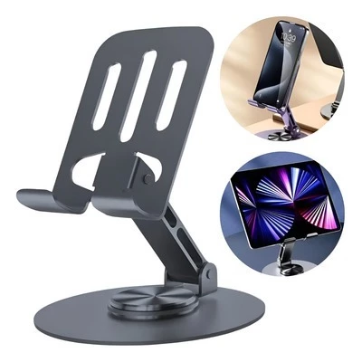 Entronix Adjustable Desktop Phone Stand - Metal Table Phone Holder - Entronix