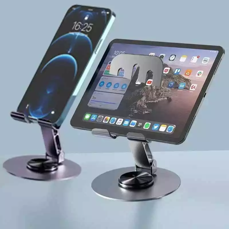 Entronix Adjustable Desktop Phone Stand - Metal Table Phone Holder - Entronix