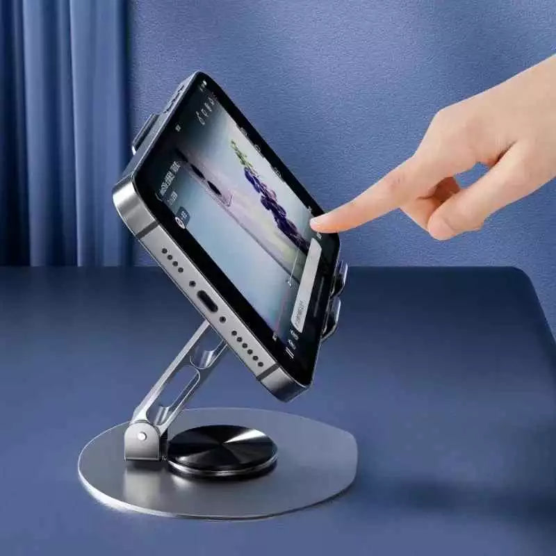 Entronix Adjustable Desktop Phone Stand - Metal Table Phone Holder - Entronix