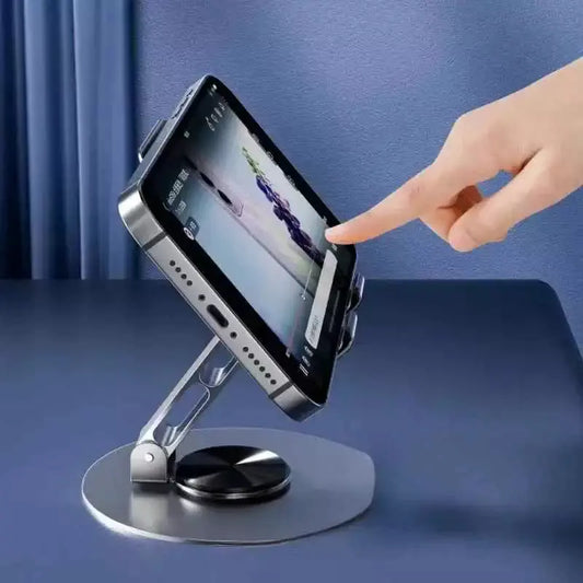 Entronix Adjustable Desktop Phone Stand - Metal Table Phone Holder - Entronix